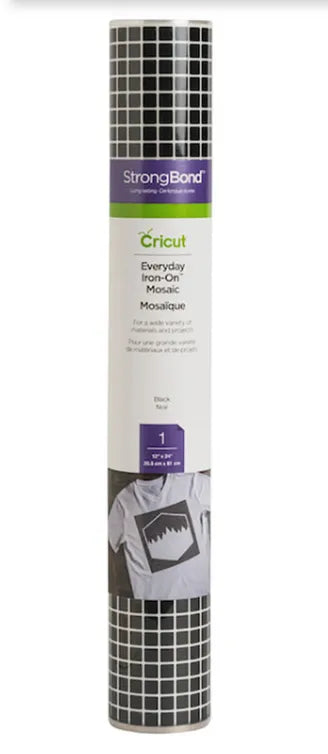 2006993: Cricut Everyday Iron-On 30x60cm (Mosiac Squares Black)