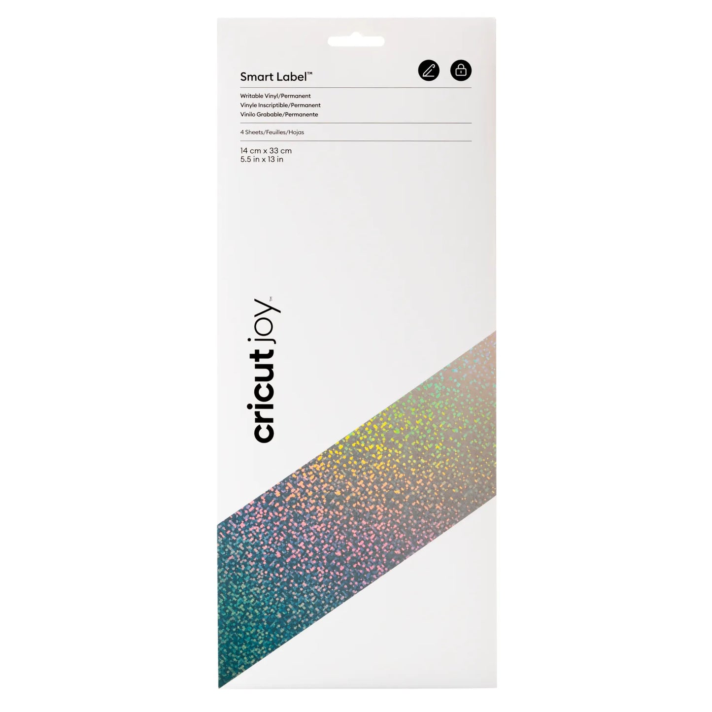 2010044 - Cricut Joy Smart Label Writable Vinyl Permanent; Silver Holo