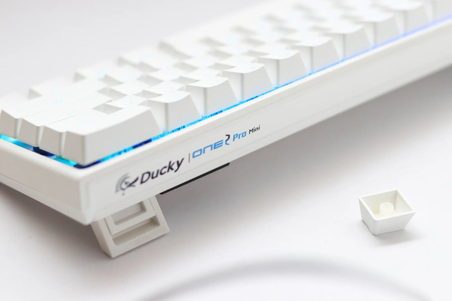 Ducky Keyboard One 2 Pro 60% Mechanical Keyboard; RGB; PBT Double Shot Keycaps - White- Cherry Red .