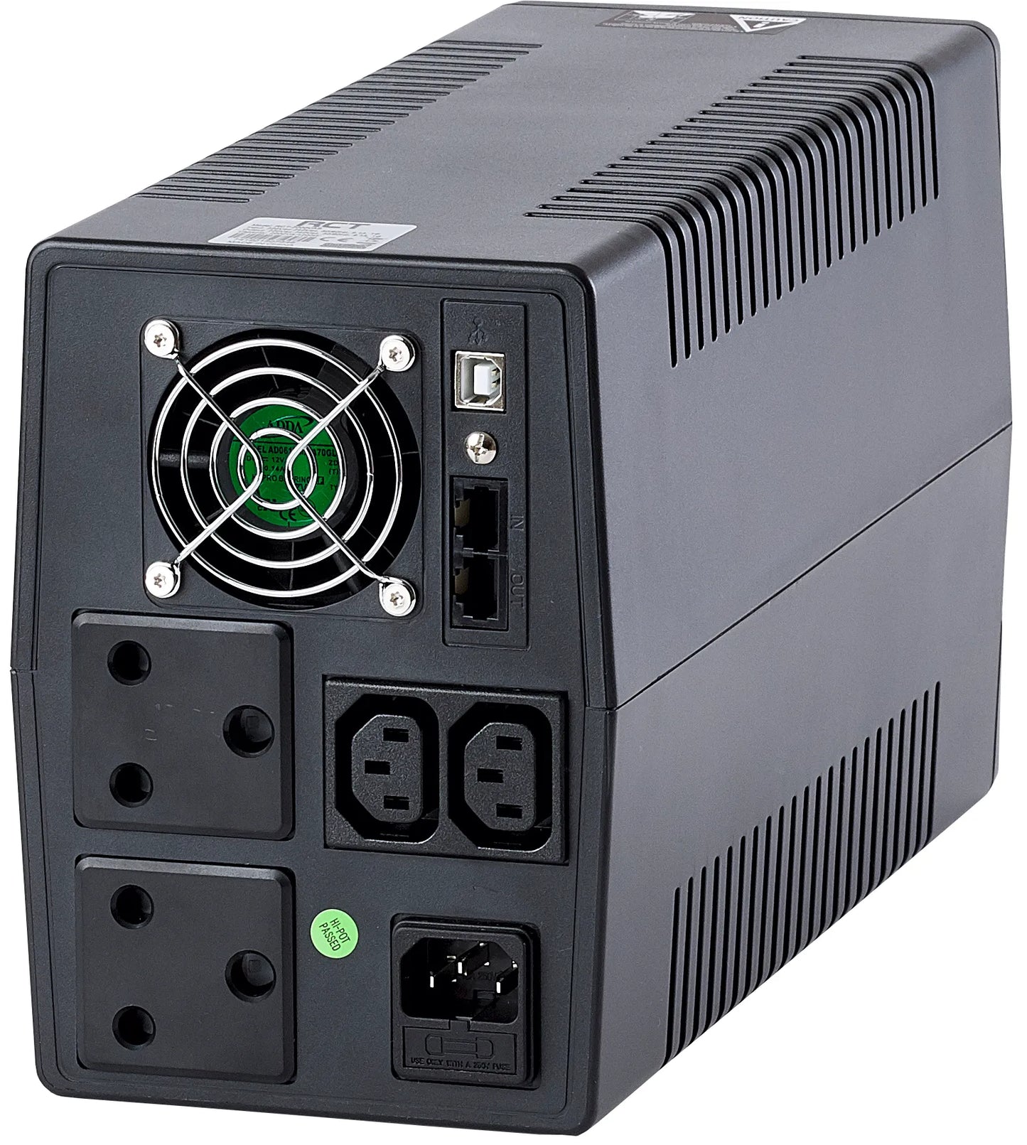 RCT 2000VAS LINE-INTERACTIVE UPS (1200W; LED Indicators; 1 x USB Comm PORT; 2x SA WALL SOCKET BATTERY 6 MONTH WARRANTY ONLY!