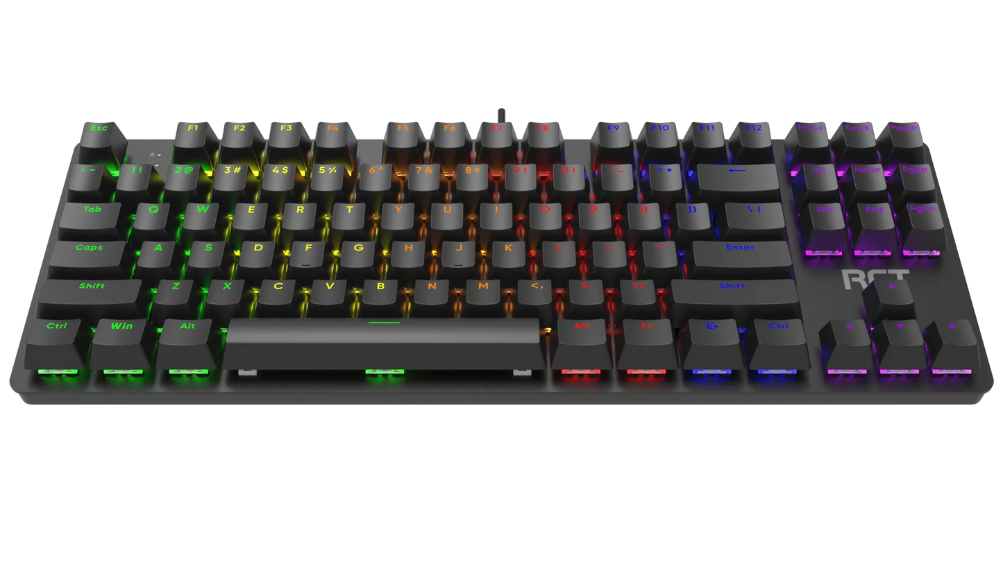 RCT HyperKeyTKL 87 keys Mechanical Gaming Keyboard; Blue mechanical switches; Multi Color LED Backlight.
