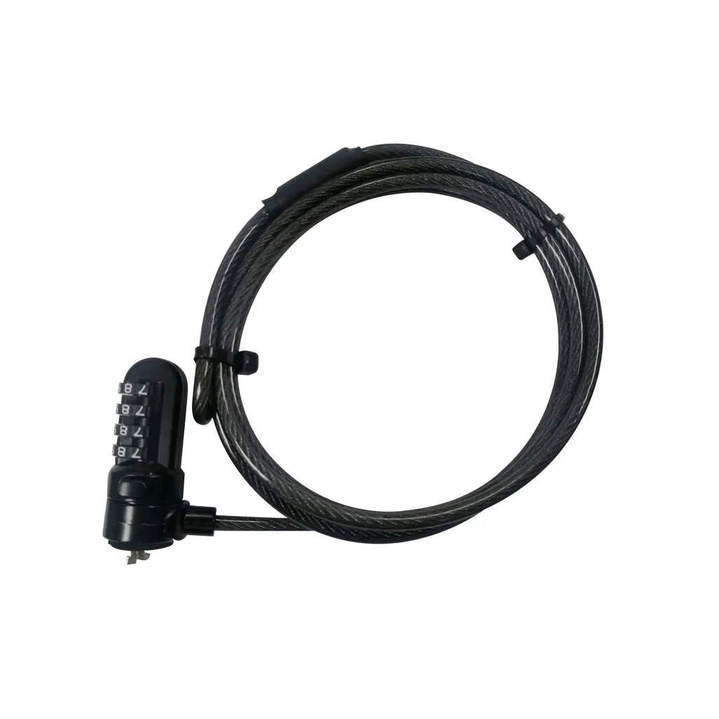 RCT NL-N03KA 4 Digit Notebook Security Lock with T-Bar security slot adaptor for Notebook without lock slot - 1.5m