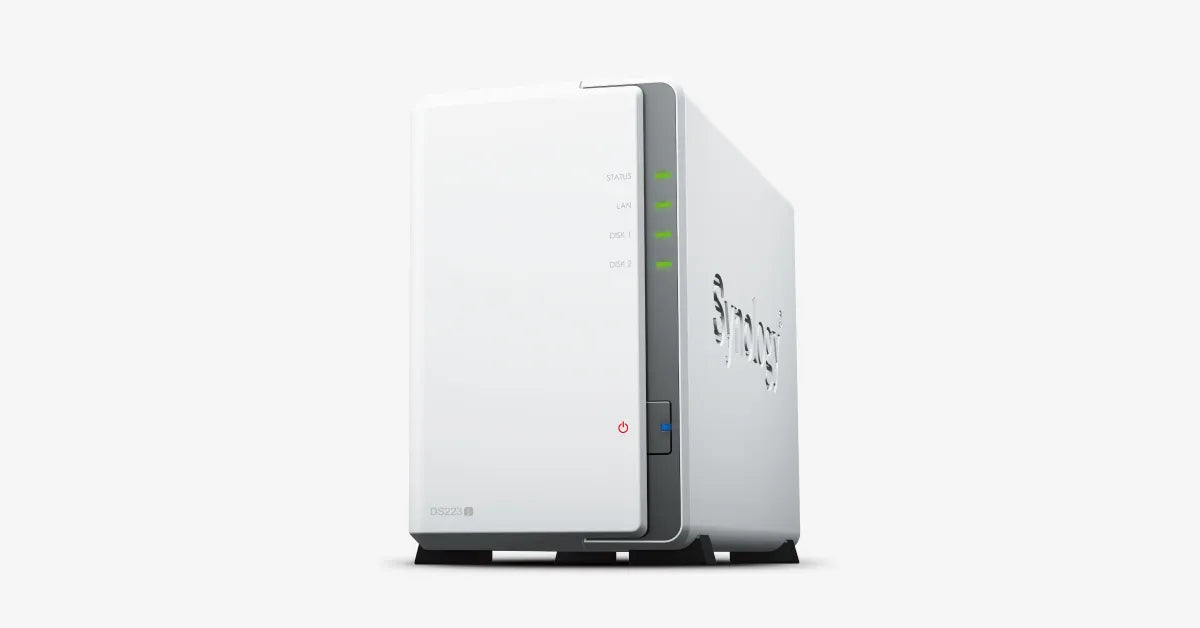 DiskStation 2 Bay NAS; 4-core 1.7 GHz;  1 GB DDR4 non-ECC